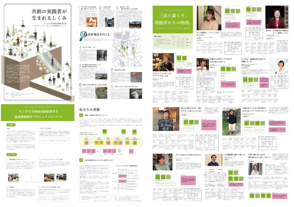 「デザイン×ICT×共創」による地域課題解決プロジェクト　共創の実践者が生まれるしくみ　パンフレット